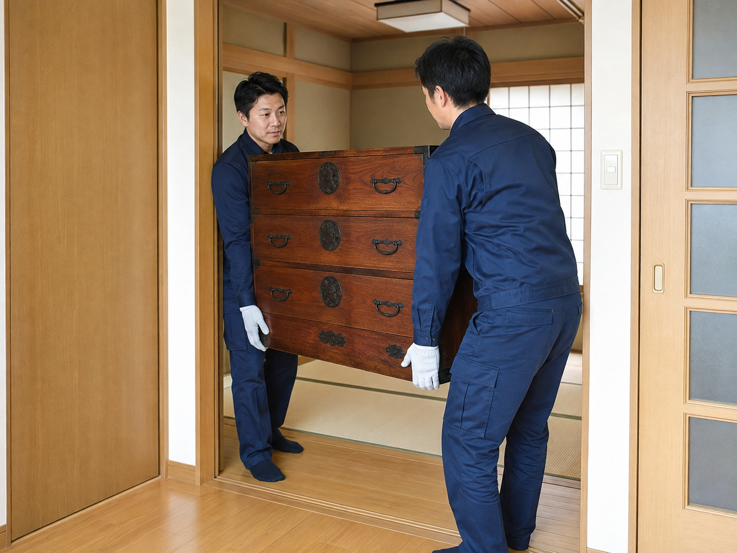 タンス運び出し
