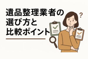 遺品整理業者の選び方